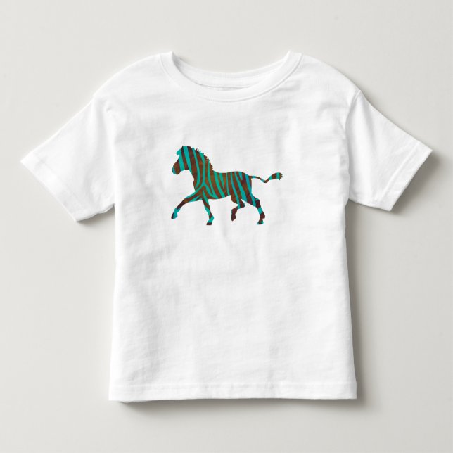 Zebra Brown and Teal Print shirts (Front)
