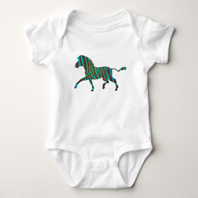 Zebra Brown and Teal Print shirts (Front)