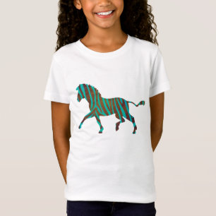 Zebra Brown and Teal Print shirts