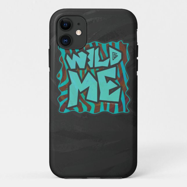 Zebra Brown and Teal Wild Me Design Case-Mate iPhone Case (Back)
