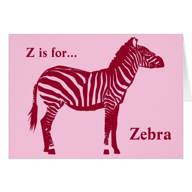 Zebra - Burgundy and Pink (Front Horizontal)