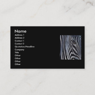 Zebra Business Card
