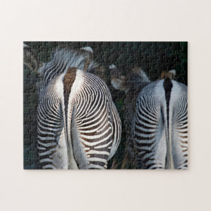 Zebra Butts Funny Wildlife Jigsaw Puzzle