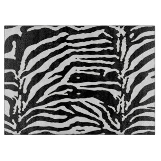 Zebra Camouflage Black and White Artistic Pattern Cutting Board