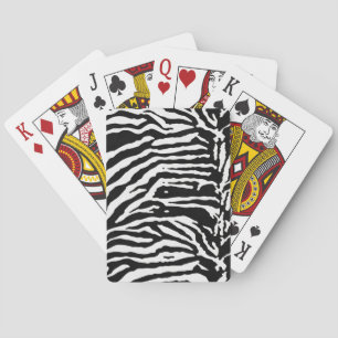 Zebra Camouflage Black and White Artistic Pattern Playing Cards