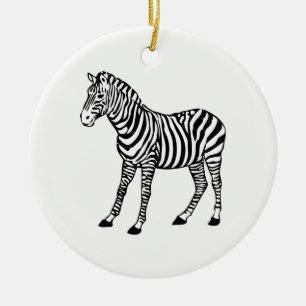 zebra ceramic tree decoration