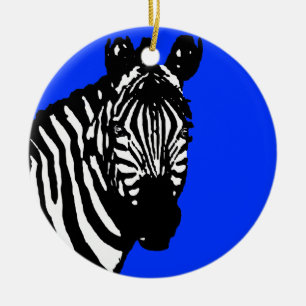 zebra ceramic tree decoration