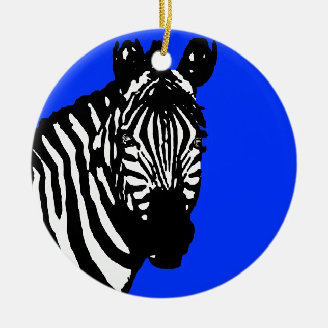zebra ceramic tree decoration (Front)