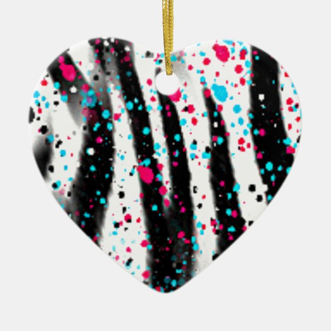 Zebra Ceramic Tree Decoration (Front)