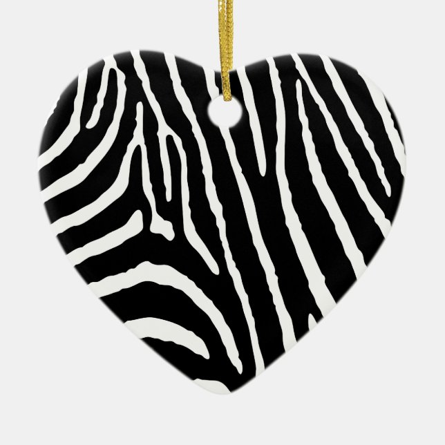 Zebra Ceramic Tree Decoration (Front)