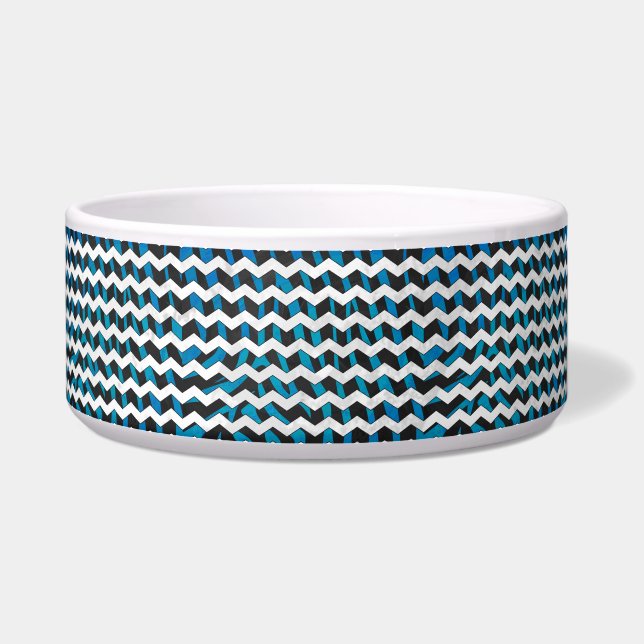 Zebra Chevron Black and Blue (Right)