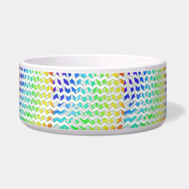 Zebra Chevron Rainbow and White Print (Right)