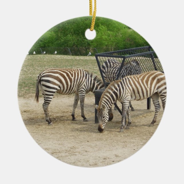 Zebra Christmas Ornament (Front)