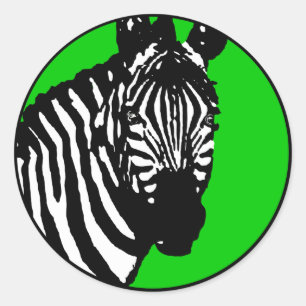 zebra. classic round sticker