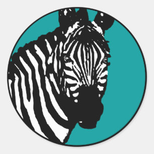 zebra. classic round sticker