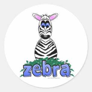 ZEBRA CLASSIC ROUND STICKER