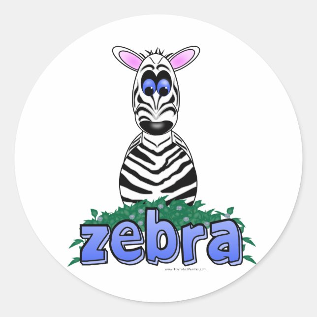 ZEBRA CLASSIC ROUND STICKER (Front)