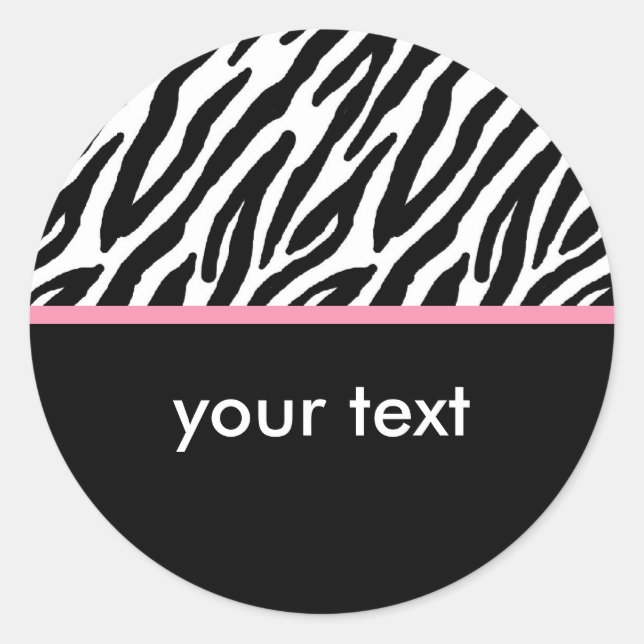 Zebra Classic Round Sticker (Front)