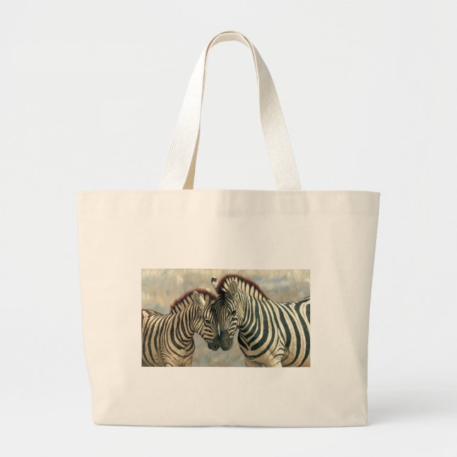 zebra-clip-art-3 large tote bag (Front)