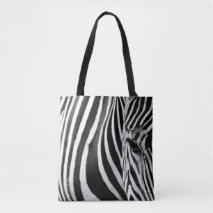 ZEBRA CLOSE-UP VIEW TOTE BAG