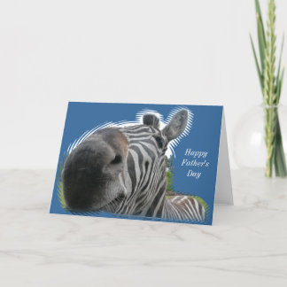 Zebra Closeup - Happy Father's Day Card