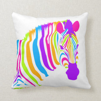 Zebra Colour Burst Cushion