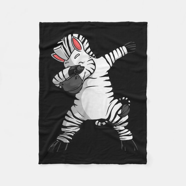 Zebra Costume For Kids Boys Girls Zoo Animal Print Fleece Blanket (Front)