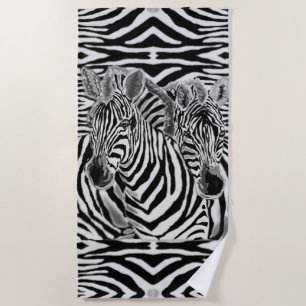 Zebra Couple Beach Towel Family