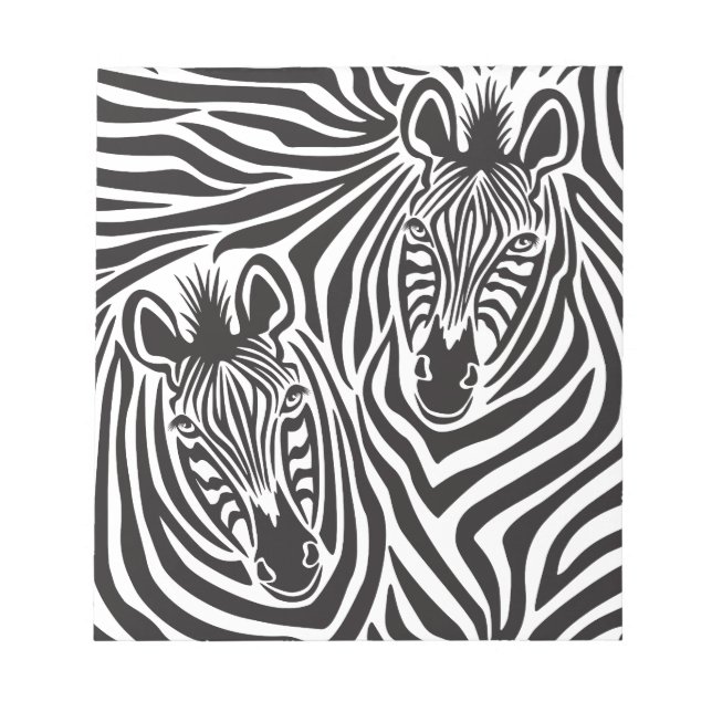 Zebra Couple Notepad (Front)