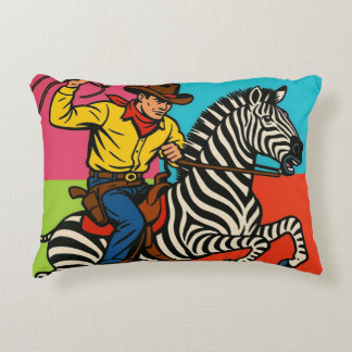 zebra cowboy decorative cushion