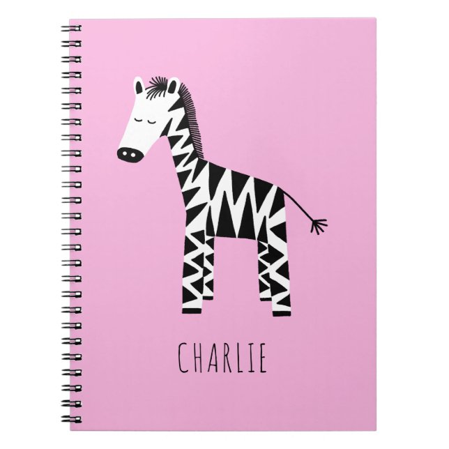Zebra cute kids notebook (Front)