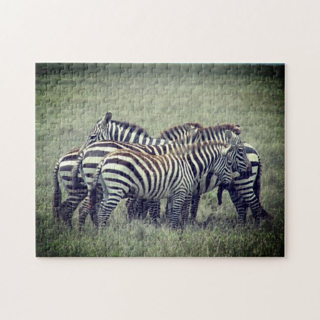 zebra dazzle jigsaw puzzle (Horizontal)