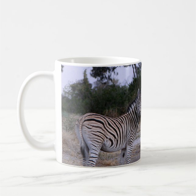 Zebra Double Take Photo Coffee Mug (Left)