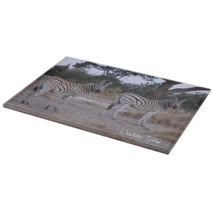 Zebra Double Take Photo Cutting Board