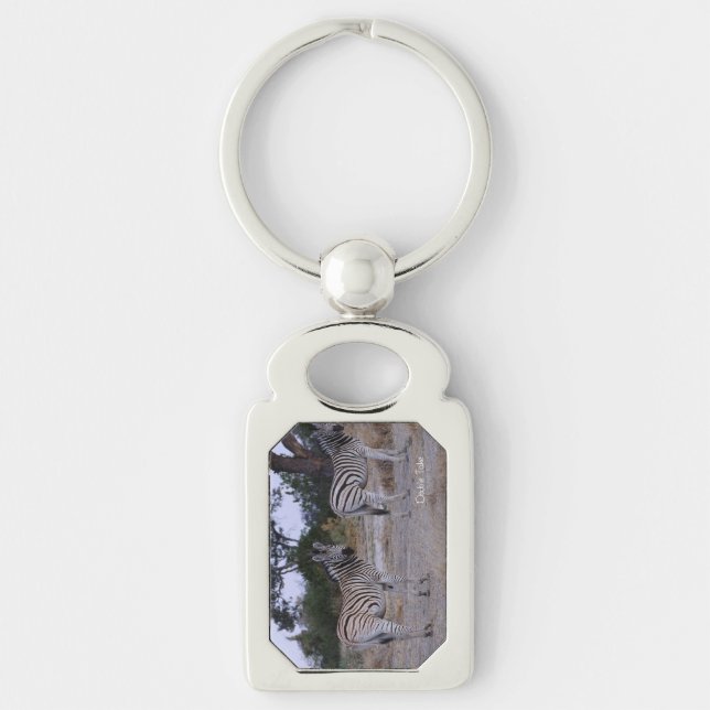 Zebra Double Take Photo Key Ring (Front)