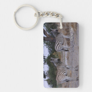 Zebra Double Take Photo Key Ring