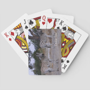Zebra Double Take Photo Playing Cards