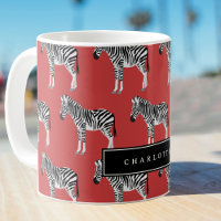 Zebra Exotic Animal Pattern Deep Red