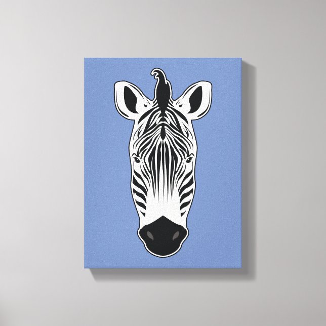 Zebra Face Canvas Print (Front)