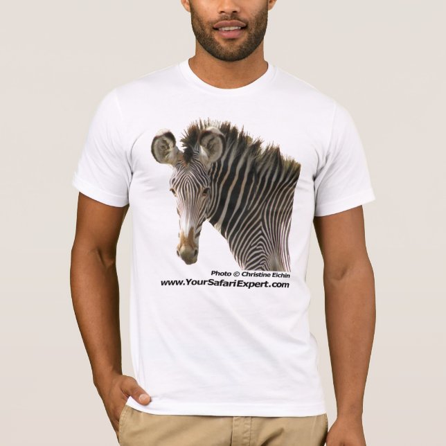 Zebra Face (front) - Zebra Butt (back) T-Shirt (Front)