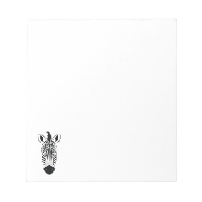 Zebra Face Notepad (Front)