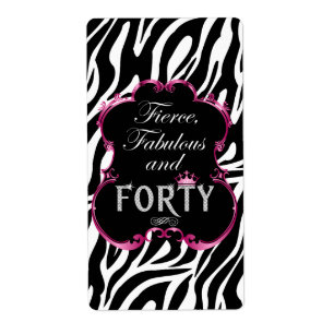 Zebra Fierce Fabulous and Forty Wine