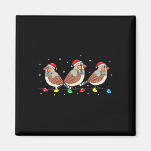 Zebra Finch Bird Christmas Lights Funny Pet Xmas G Magnet
