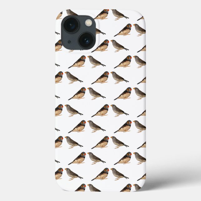 Zebra Finch Frenzy iPad Case (Choose Colour) (Back)