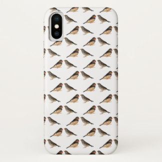 Zebra Finch Frenzy iPhone X Case (Choose Colour)