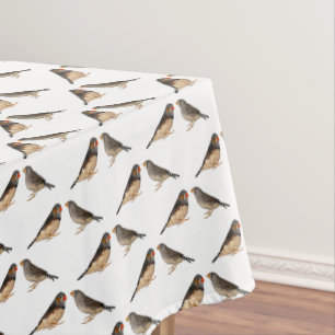 Zebra Finch Frenzy Tablecloth (choose colour)