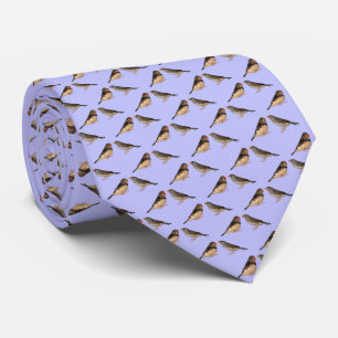 Zebra Finch Frenzy Tie (Lilac)