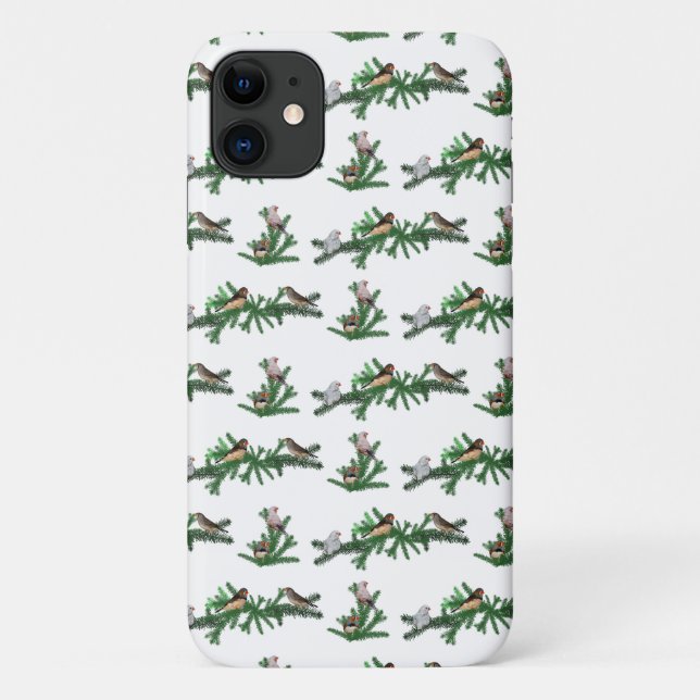 Zebra Finch Party iPhone 11 Case (choose colour) (Back)