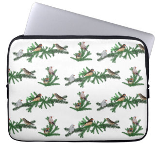 Zebra Finch Party Laptop Sleeve (choose colour)