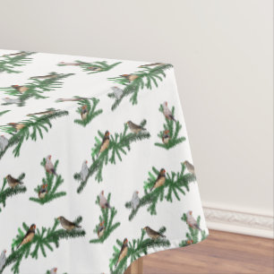 Zebra Finch Party Tablecloth (choose colour)